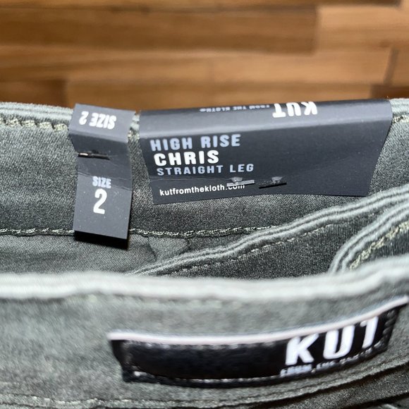 Kut from kloth Chris Utility Pant Hi Rise - Olive - Picture 3 of 3